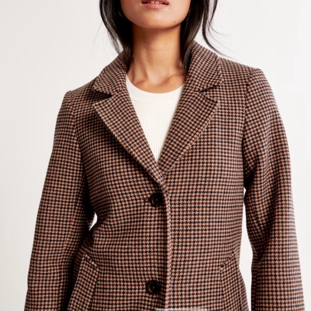 Abercrombie & Fitch Wool Blend Dad Coat